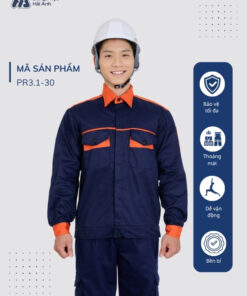 Mẫu Đồng Phục Bảo Hộ Lao Động Vải Kaki Protect 3.1 Mã 30 Màu Xanh Than