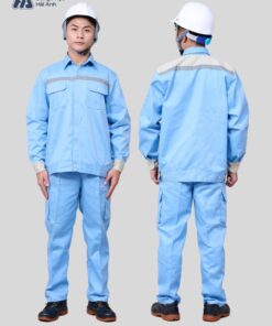 Mẫu Đồng Phục Bảo Hộ Lao Động Vải Kaki Protect 3.1 Mã 22 Màu Xanh Nhạt - ảnh 3