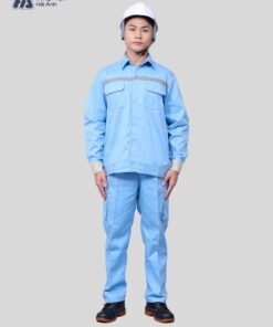 Mẫu Đồng Phục Bảo Hộ Lao Động Vải Kaki Protect 3.1 Mã 22 Màu Xanh Nhạt - ảnh 4