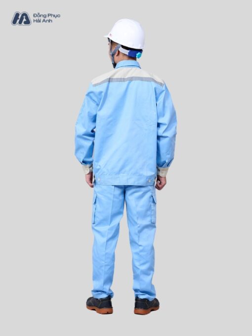 Mẫu Đồng Phục Bảo Hộ Lao Động Vải Kaki Protect 3.1 Mã 22 Màu Xanh Nhạt - ảnh 6