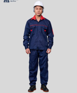 Mẫu Đồng Phục Bảo Hộ Lao Động Vải Kaki Protect 3.1 Mã 23 Màu Xanh Navy - ảnh 4