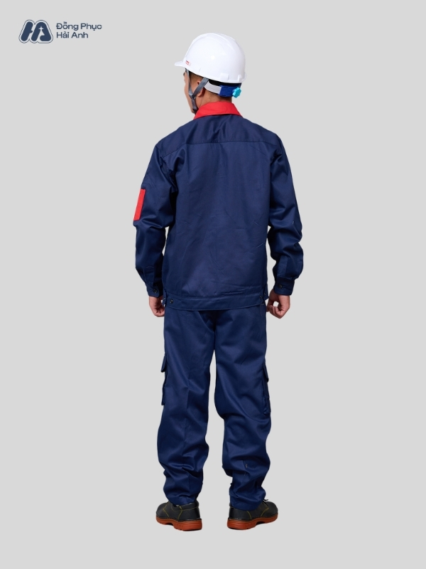 Mẫu Đồng Phục Bảo Hộ Lao Động Vải Kaki Protect 3.1 Mã 23 Màu Xanh Navy - ảnh 5