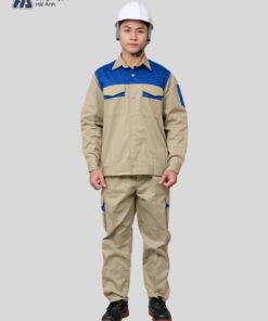 Mẫu Đồng Phục Bảo Hộ Lao Động Vải Pangrim 2.1 Mã 05 Màu Be - ảnh 5