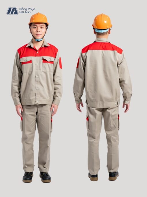 Mẫu Đồng Phục Bảo Hộ Lao Động Vải Pangrim 2.1 Mã 17 Màu Xám - ảnh 7