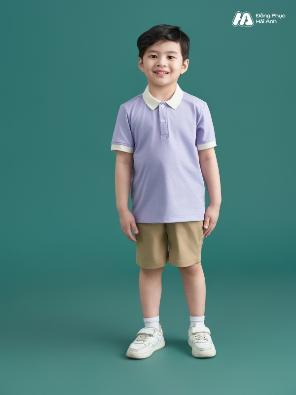 Mẫu Đồng Phục Mầm Non Hacool 02 Màu Tím Nhạt - ảnh 4