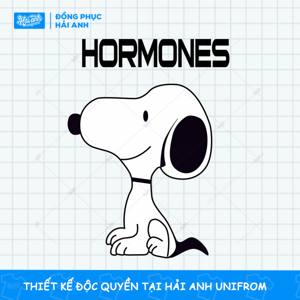 Mẫu Hình In Đáng Yêu Chú Chó Hoạt Hình Hormones