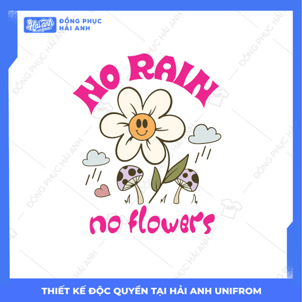 Mẫu Hình In Groovy No Rain No Flower 