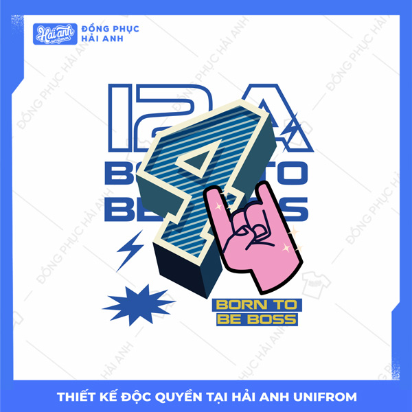 Mẫu Hình In Isometric 12A4 Born To Be Boss