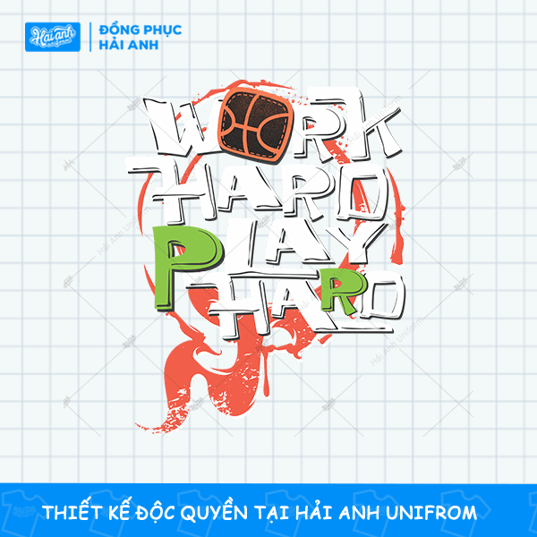 Mẫu Hình In Streetwear Graphic Work Hard Play Hard