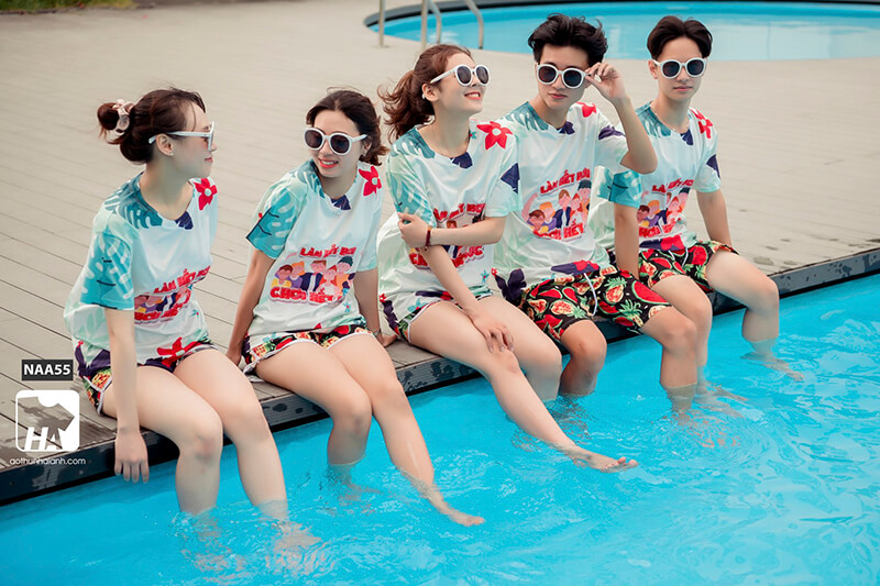 Mẫu áo lớp áo nhóm đi biển