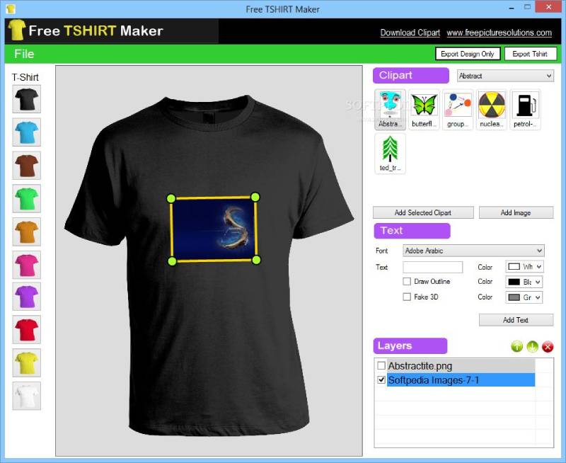 Phần mềm thiết kế áo thun đơn giản Free Tshirt makerv