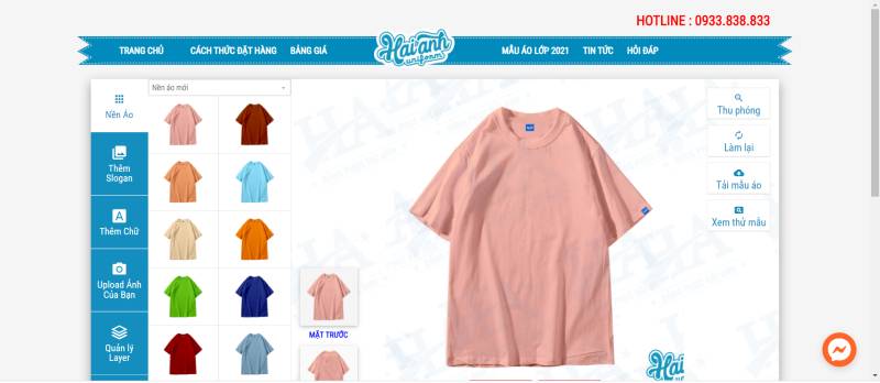 Phầm mềm thiết kế áo lớp tại Hải Anh 