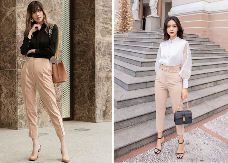 Phối đồ cá tính với quần baggy cùng áo sơ mi 