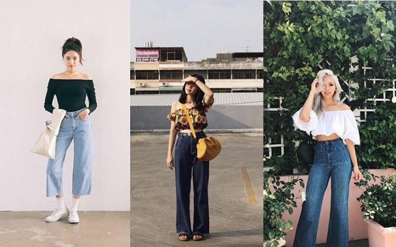 Áo trễ vai tạo sự gợi cảm, nữ tính cho các bạn nữ