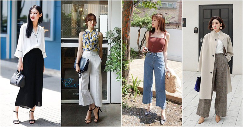 Những mẫu quần ống rộng được các tín đồ thời trang yêu thích