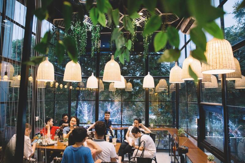 Quán trà sữa đẹp với không gian mở giữa lòng Hà Nội