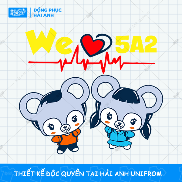 Mẫu Hình In Động Vật We Love 5A2