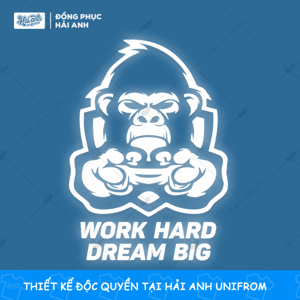 Mẫu Hình In Phản Quang Work Hard Dream Big