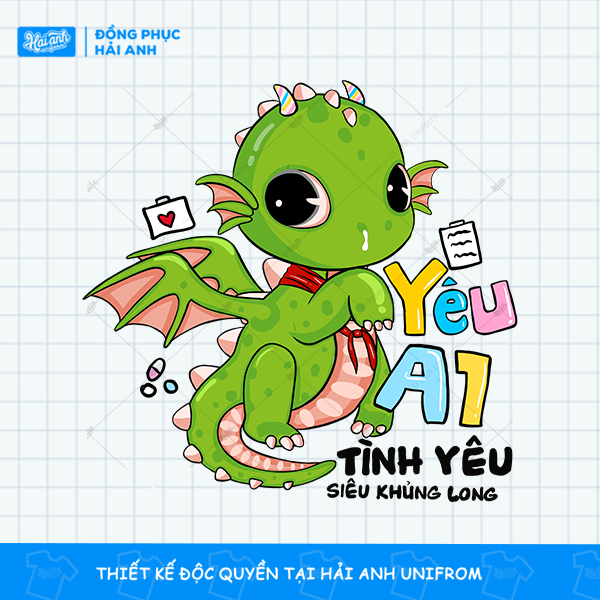 Mẫu Hình In Artwork Yêu A1 Tình Yêu Siêu Khủng Long